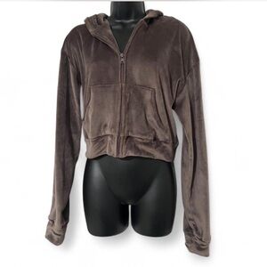 SKIMS Velour Zip Hoodie Amethyst Size Medium